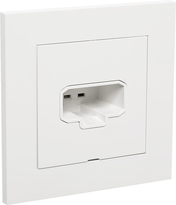 PLUS DCL Wall Outlet with Plug, Polar White (EKO04977)