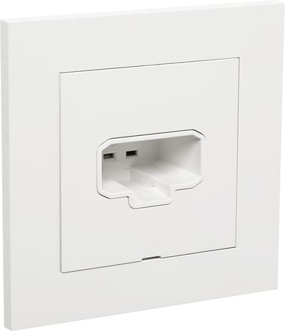 PLUS DCL Wall Outlet with Plug, Polar White