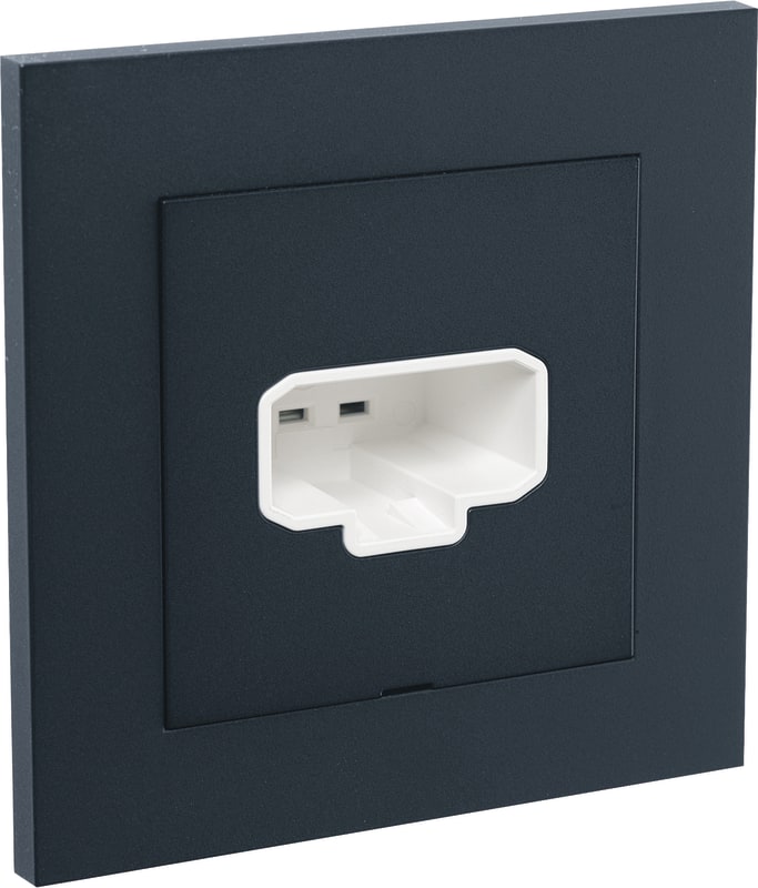 PLUS DCL Walloutlet+plug Black (EKO04979)