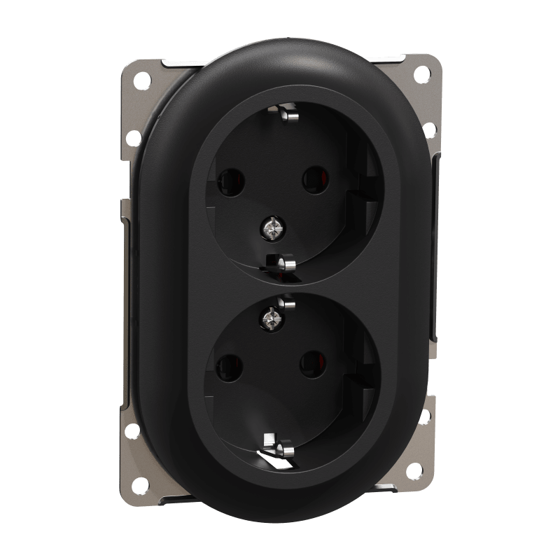 ELKO One Low-Profile Double Socket Outlet with Earth (EKO50082)