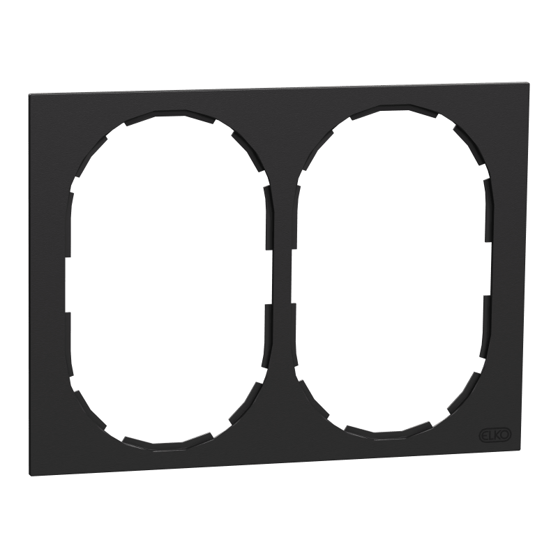 Frame 2-Hole for socket One Black (EKO50011)