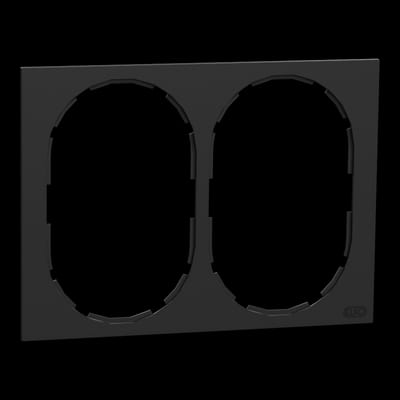 Frame 2-Hole for socket One Black