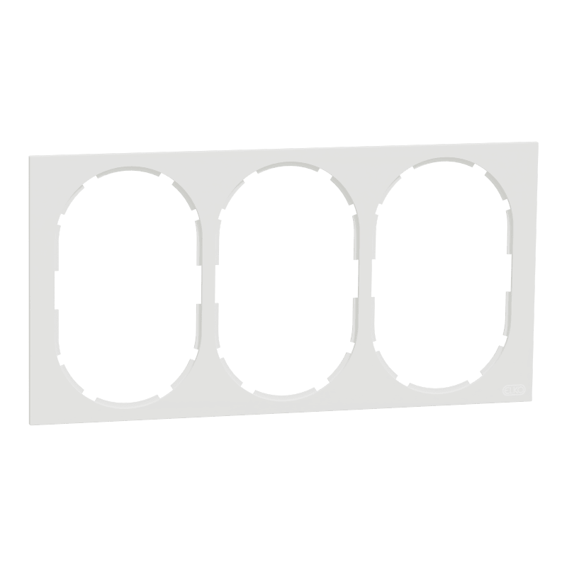 Frame 3-Hole for socket One PURE WHITE (EKO50012)