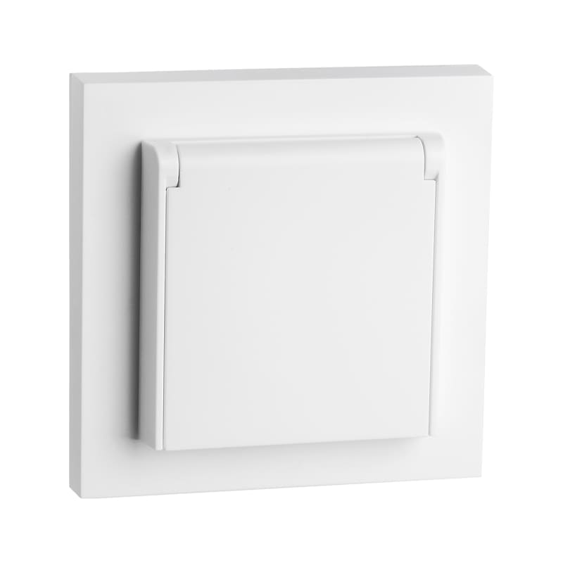 Socket IF Single WITH Cover IP44 White (77130)
