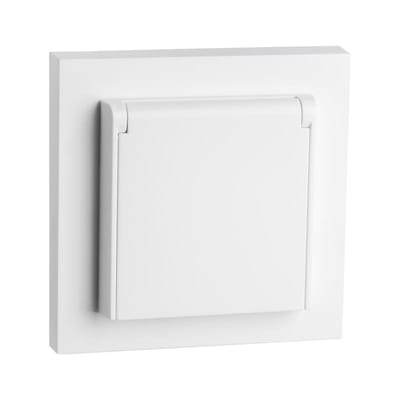 Socket IF Single WITH Cover IP44 White