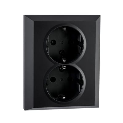 Socket IF SPLIT Double Socket Black