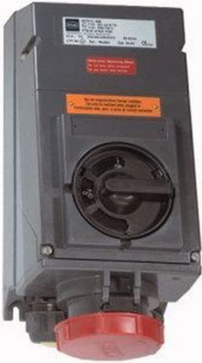 Socket 63A 4P 440V 11H RED