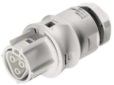 RST 3POL Female-Chassis M20 Spring terminal Grey