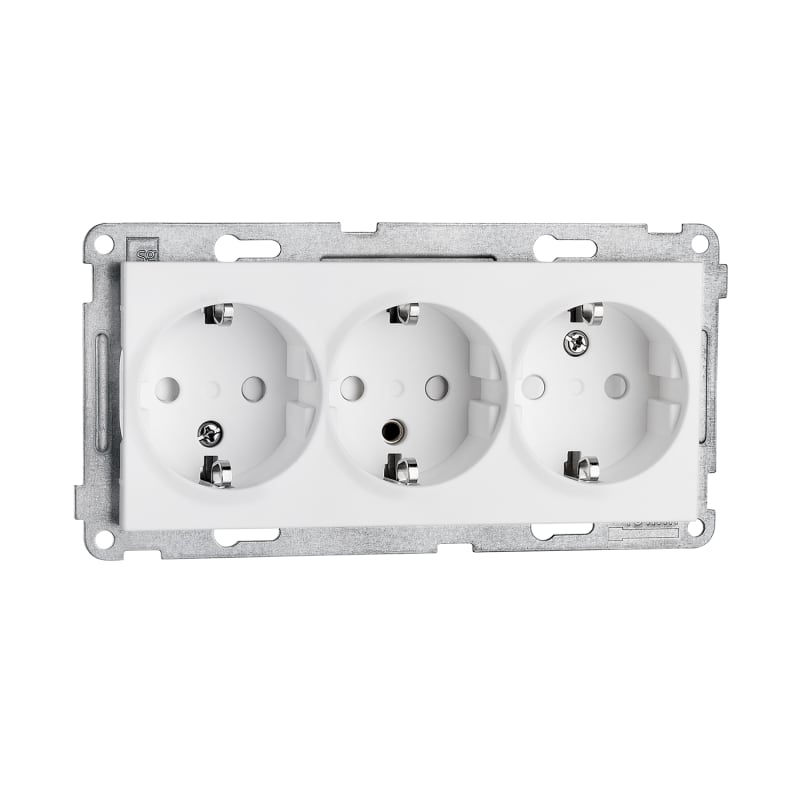 Socket IF Triple WITH EARTH White (77150)
