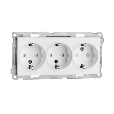 Socket IF Triple WITH EARTH White