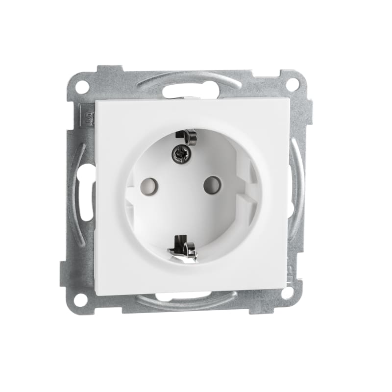 SG Armaturen 77002 IF Single Socket Outlet with Earth, S White