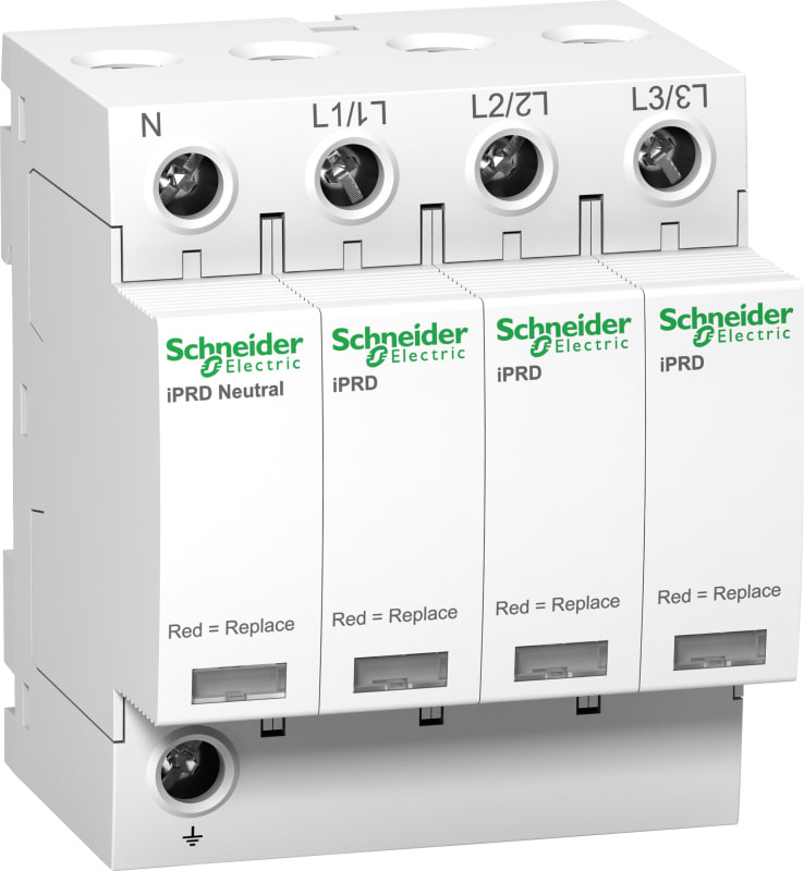 Schneider Electric IPRD20R modular surge arrester - 3P+N - IT - w/o N - 460V - with remote transfert A9L20621