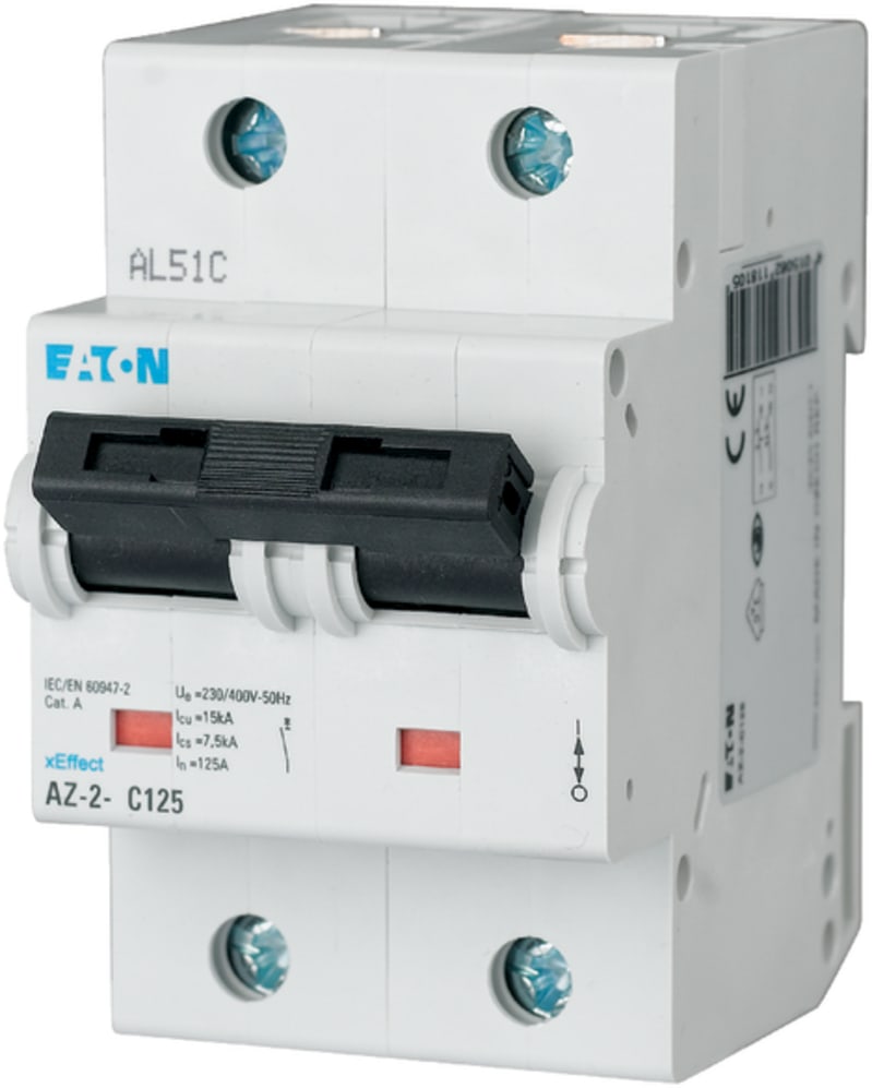 Eaton AZ-2-D80 Miniature Circuit Breaker — 2P, Type D, 80 A, up to 25 kA
