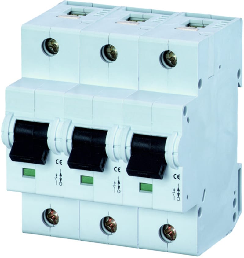 Eaton AZ-3-D63 Miniature Circuit Breaker — 3P, Type D, 63 A, up to 25 kA