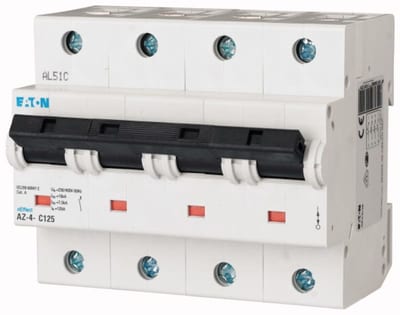 Eaton AZ-4-D100 Miniature Circuit Breaker — 4P, Type D, 100 A, up to 25 kA