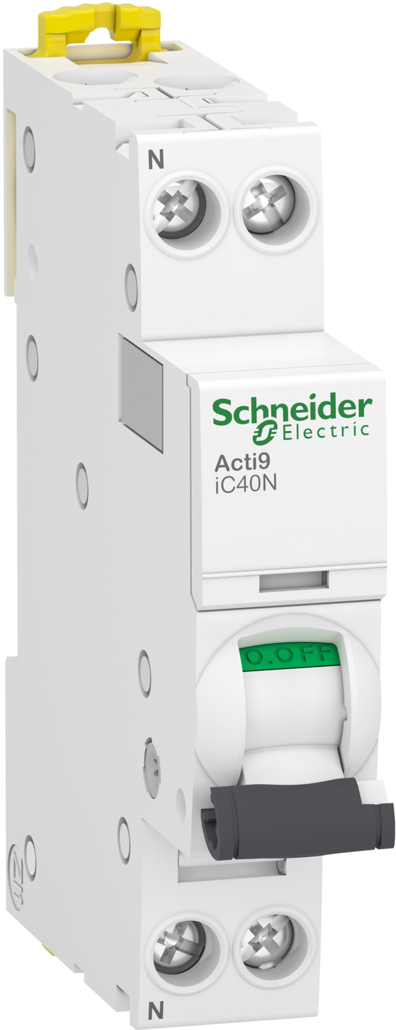 Schneider Electric Miniature circuit-breaker, ACTI9 IC40N, 1P+N, 6 A, B curve, 6000 A (IEC 60898-1), 10 kA (IEC 60947-2) A9P44606