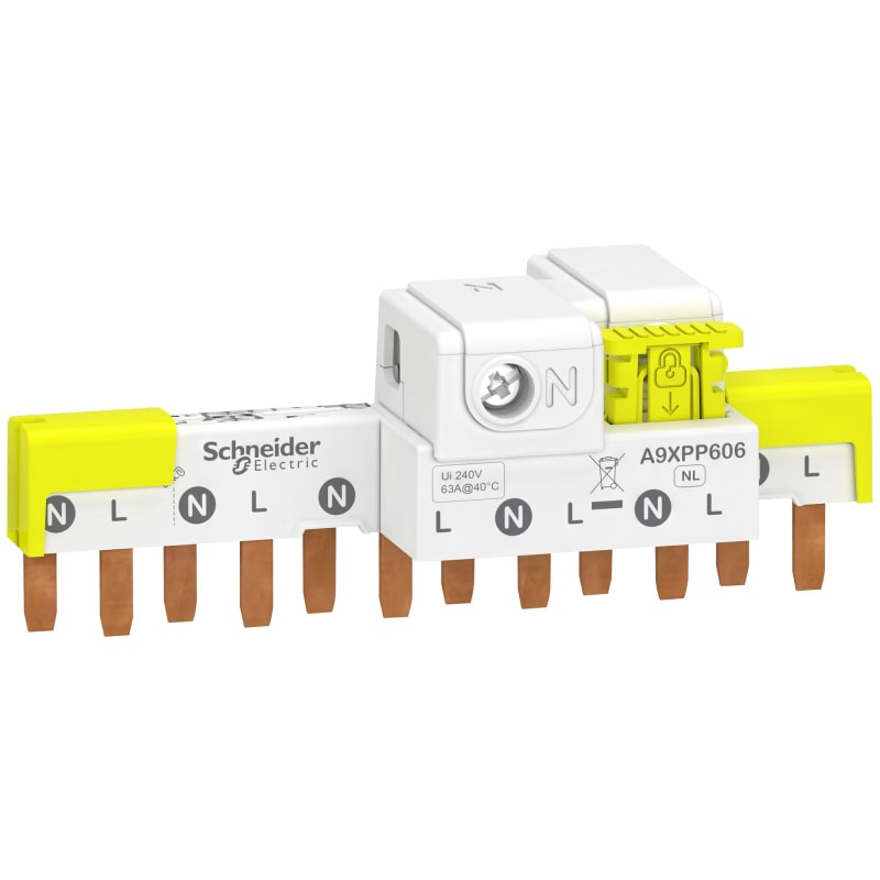 A9 Comb busbar with connectors 1PN 6MOD (A9XPP606)
