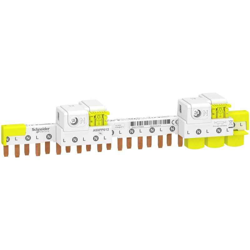 A9 Comb busbar with connectors 1PN 12MOD (A9XPP612)