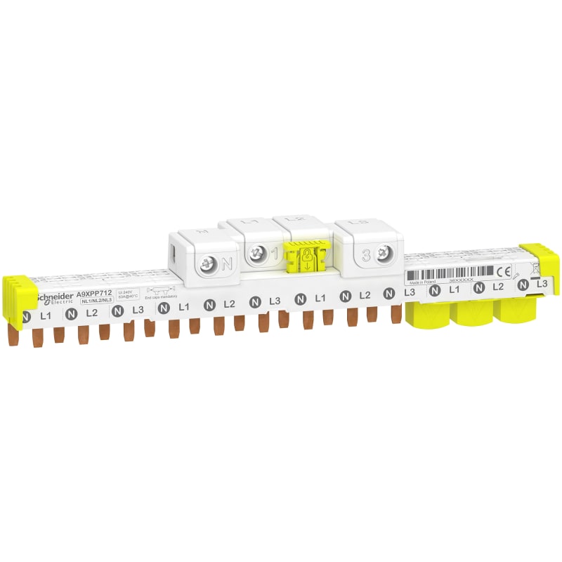 A9 Comb busbar with connectors 3PN 12MOD (A9XPP712)
