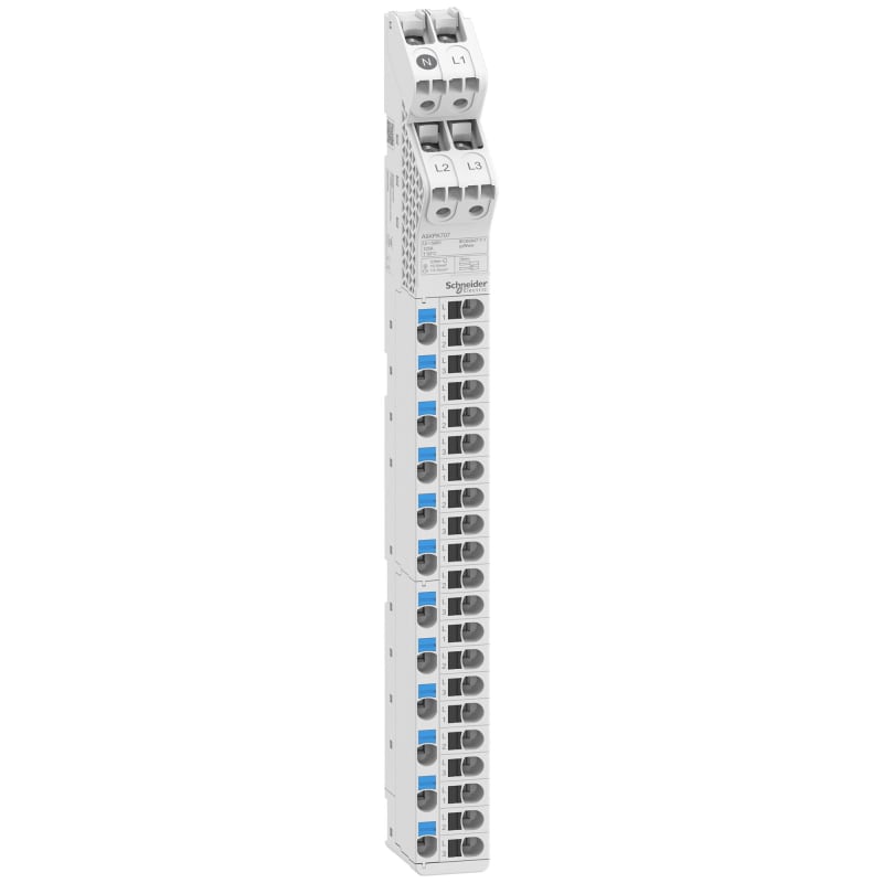 Schneider Electric Vertical distribution block, ACTI9 VDIS, 3L+N, 125A, 250/440VAC, 33 connection points A9XPK707