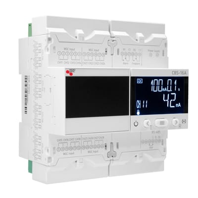 Function CBS-1600A Multi-Channel Earth Leakage Monitoring Relay — 16 Channels, Type A, 30–3000 mA, RS-485 Modbus