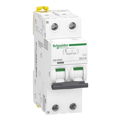 ACTI9 IC65 RCBO 2P C 15A 30MA, I2=1,3