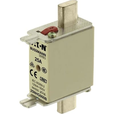 Eaton 25NHG000BI-690 NH000 Knife-Blade Fuse-Link 25 A 690 V AC gL/gG