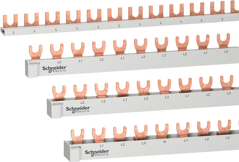 Schneider Electric RESI9 - comb busbar - 3L - 18 mm pitch - 18 modules - 63 A R9XFH318