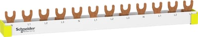 Schneider Electric RESI9 - comb busbar - 3L+N - 18 mm pitch - 12 modules - 63 A R9XFH412