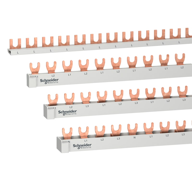 Schneider Electric RESI9 - comb busbar - 3L+N - 18 mm pitch - 18 modules - 63 A R9XFH418