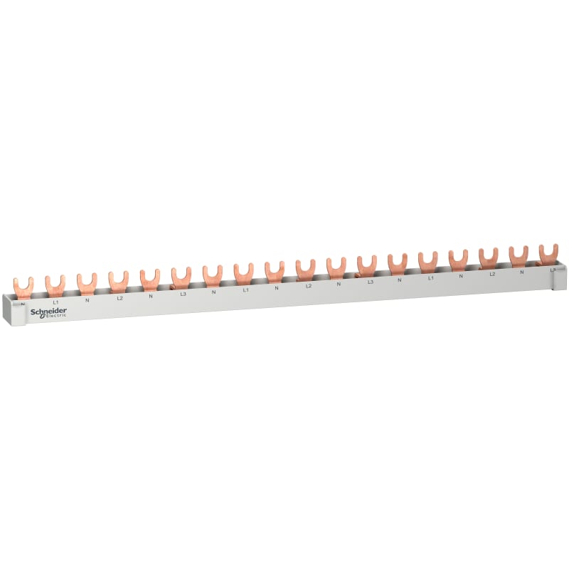 Schneider Electric RESI9 - comb busbar - 3L+N balanced - 18 mm pitch - 18 modules - 63 A R9XFH518
