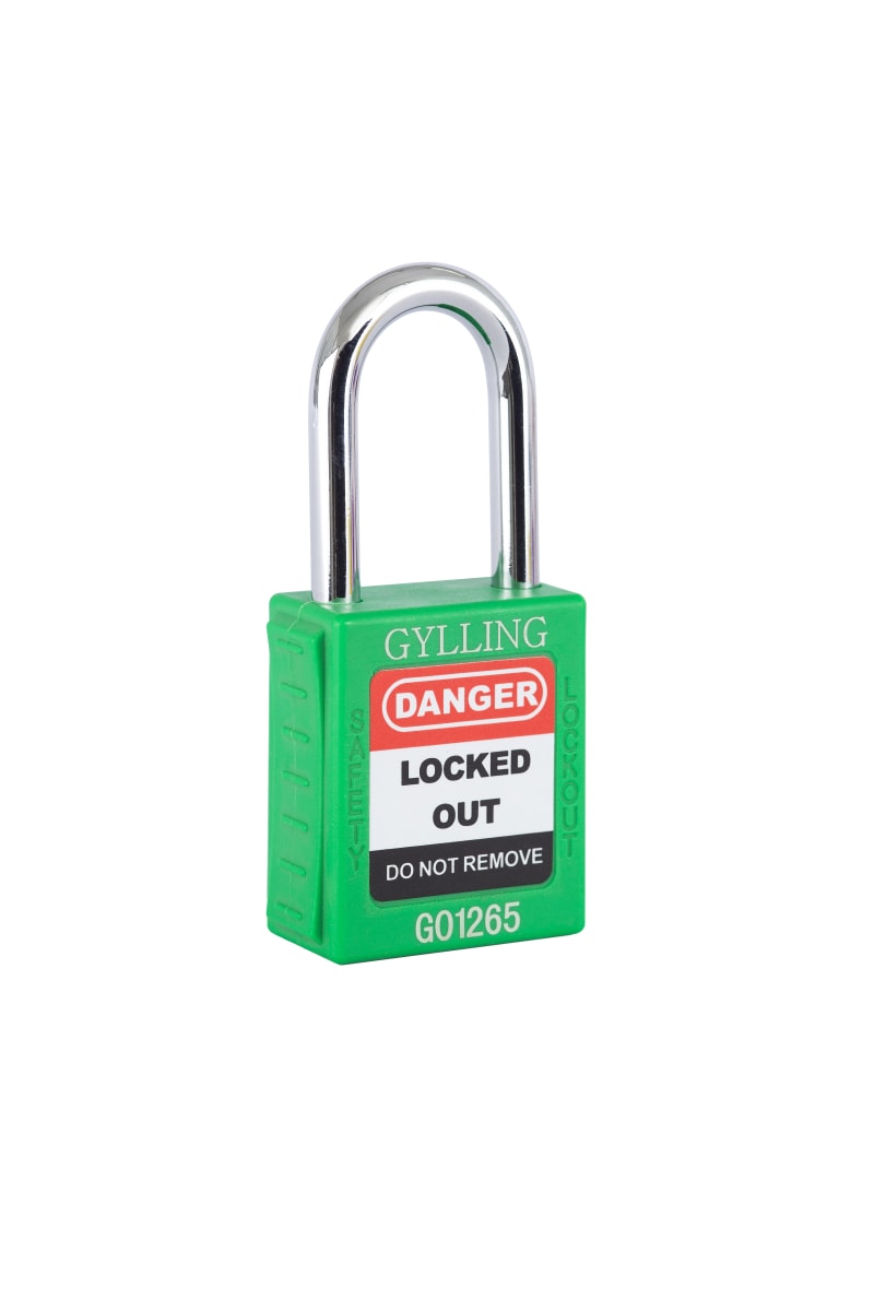 Padlock GREEN, 38X6MM steel, KD (310084)