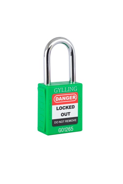 Padlock GREEN, 38X6MM steel, KD