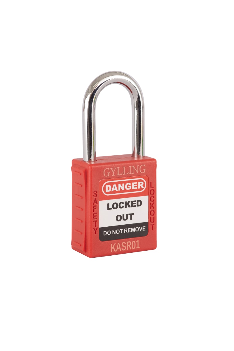 Padlock RED, 38X6MM steel, KASR01 (310092)