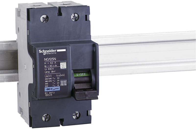 Schneider Electric Miniature circuit-breaker, ACTI9 NG125N, 2P, 25 A, C curve, 25 kA (IEC 60947-2) 18624