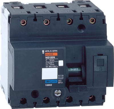 Schneider Electric 18652 NG125 - circuit breaker - NG125N - 4P - 25A - C curve