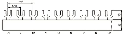 Busbar. 10M 2P (ES21010)