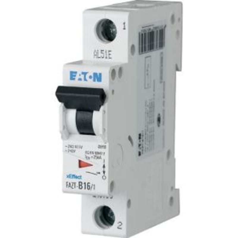 Eaton FAZT-B32/1 Miniature Circuit Breaker — 1P, Type B, 32 A, 25 kA