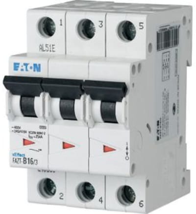 Eaton FAZT-D32/2 Miniature Circuit Breaker — 2P, Type D, 32 A, 25 kA