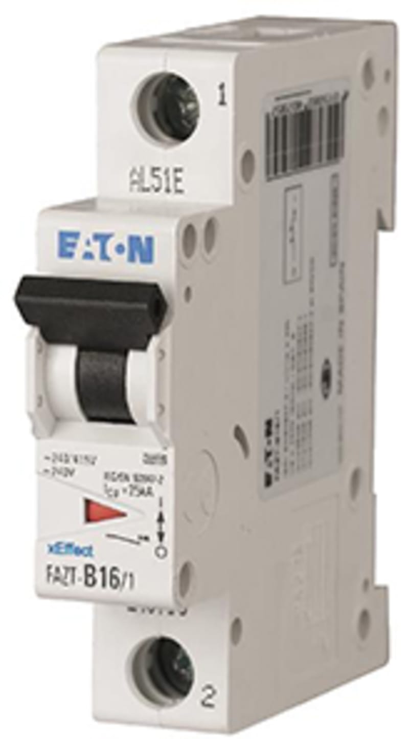 Eaton FAZT-C12/1 Miniature Circuit Breaker — 1P, Type C, 12 A, 25 kA