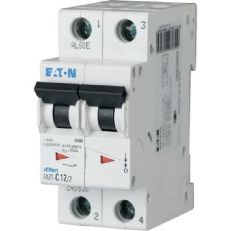 Eaton FAZT-B25/2 Miniature Circuit Breaker — 2P, Type B, 25 A, 25 kA