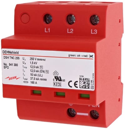 Surge protection device Type 1+2+3 for TNC
