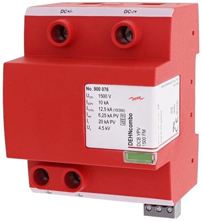 Surge protection device Type 1+2 1500V DC FM