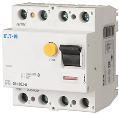 Eaton xPole PFIM Residual Current Circuit Breaker (RCCB) — Type A, 4-Pole, 40 A, 300 mA, Instantaneous