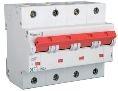 Eaton PLHT-OV80/4 Miniature Circuit Breaker — 4P, OV, 80 A, 20 kA