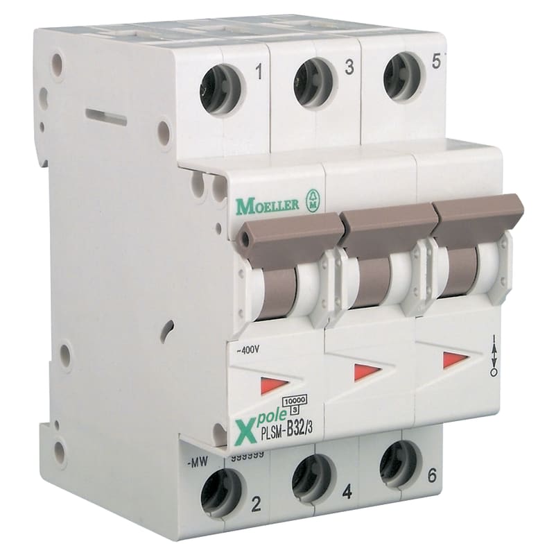 Eaton PLSM-OV63/3 Miniature Circuit Breaker — 3P, OV, 63 A, 10 kA