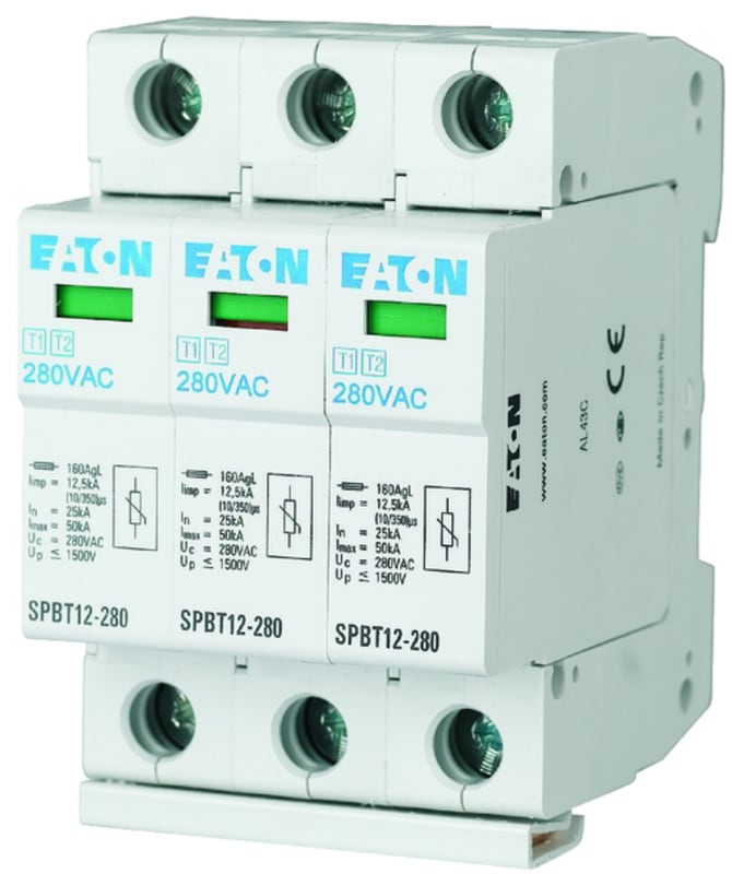 Surge Protection Device Class B/C (Type 1+2), 3-Pole (158330)