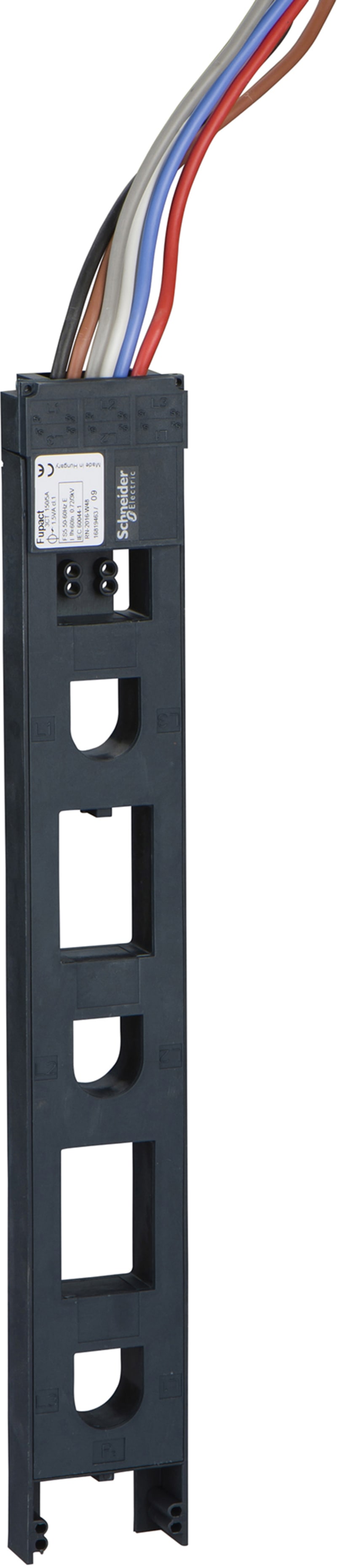 Schneider Electric Single block with 3 current transformers, FuPacT ISFL160, 3 poles, class 1, 150/5A, 1.5VA LV480881