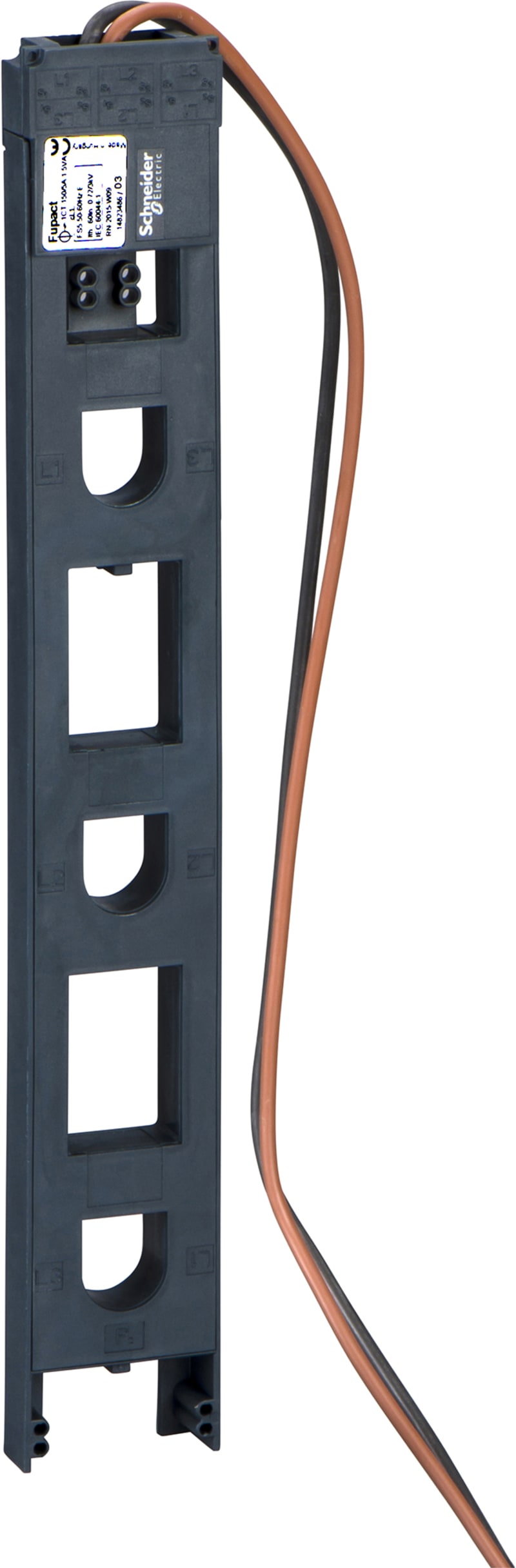 Schneider Electric Single block with 1 current transformer, FuPacT ISFL160, 3 poles, class 1, 150/5A, 1.5VA LV480883