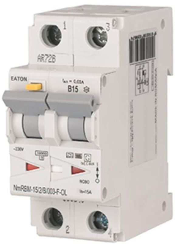 Residual current circuit breaker with overcurrent 15A B Type-F (MB-300104)
